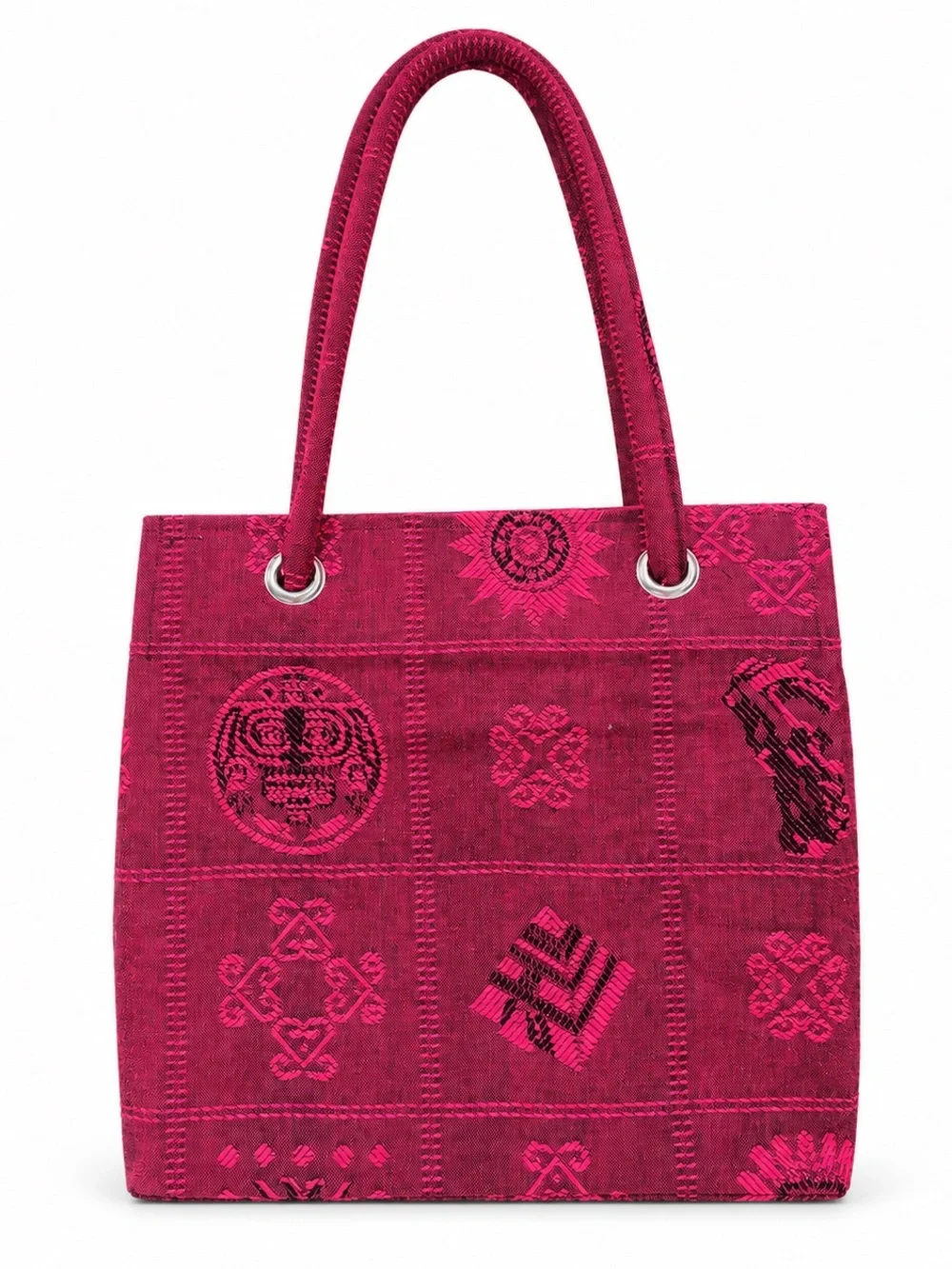 Women’s Pink Embroidered Tote Bag